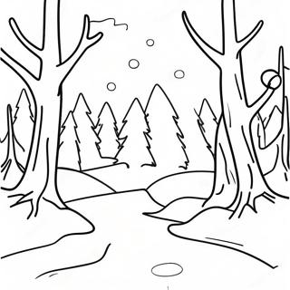 Karli Orman Manzarasi Boyama Sayfasi 79848-21922