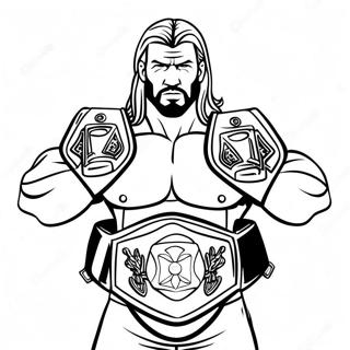 Iki Kemeri Tutan Triple H Boyama Sayfasi 80056 22088