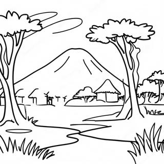 Guzel Afrika Manzaralari Boyama Sayfasi 80134 22150