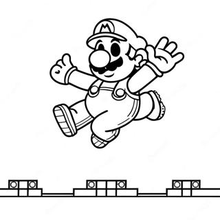 8 Bit Mario Ziplama Boyama Sayfasi 80156-22157