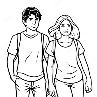 Percy Jackson Ve Annabeth Chase Boyama Sayfasi 80184-22186