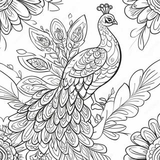 Sik Tavuskusu Tuylerini Sergiliyor Boyama Sayfasi 80236 22227