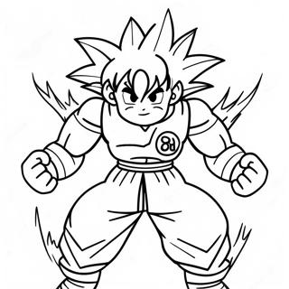Goku Savas Zirhinda Boyama Sayfasi 8028-2119