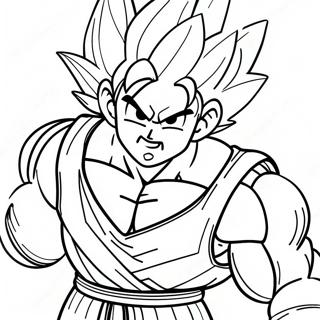 Goku Savas Zirhinda Boyama Sayfasi 8028-2120
