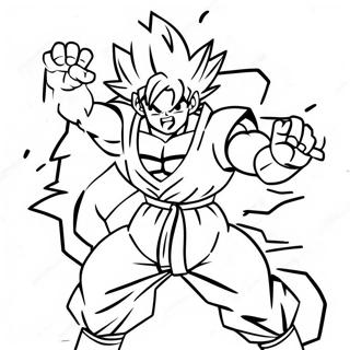 Goku Kamehameha Saldirisi Boyama Sayfasi 8030-1170