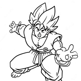 Goku Kamehameha Saldirisi Boyama Sayfasi 8030-1171