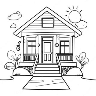 Cazibeli Bungalov Boyama Sayfasi 80799-22667