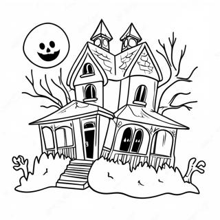 Korkutucu Perili Ev Boyama Sayfasi 80800-22670