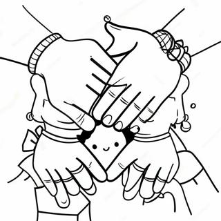 Farkli Cocuklar El Ele Boyama Sayfasi 81032-22852