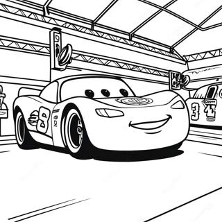 Lightning Mcqueen Pit Alaninda Boyama Sayfasi 8116-1642