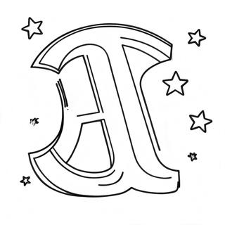 Gece Gokyuzu N Harfi Boyama Sayfasi 81264 23029