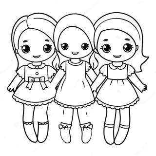 Sevimli Kagit Bebekler Boyama Sayfasi 81519 23223