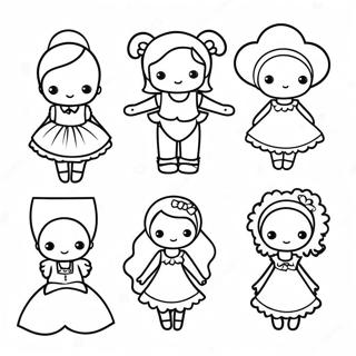 Sevimli Kagit Bebekler Boyama Sayfasi 81519 23224