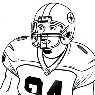 Pittsburgh Steelers Oyuncusu Aksiyon Halinde Boyama Sayfasi 81879-23500