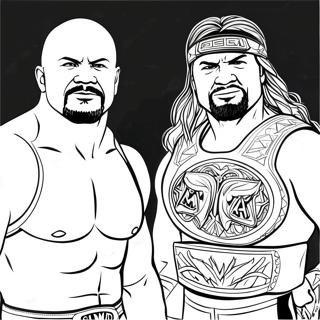 Wwe Takim Sampiyonlari Boyama Sayfasi 81907 23531