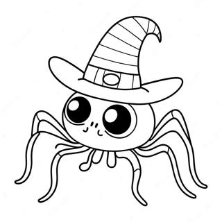 Cadılar Bayramı Örümceği Boyama Sayfaları