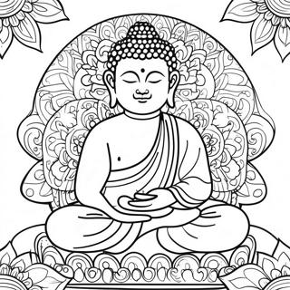 Huzurlu Buda Boyama Sayfasi 82213 23787