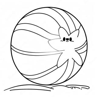 Mutlu Plaj Topu Boyama Sayfasi 82394 23932