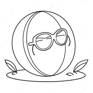 Gozluk Takmis Plaj Topu Boyama Sayfasi 82395 23933