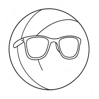 Gozluk Takmis Plaj Topu Boyama Sayfasi 82395 23934