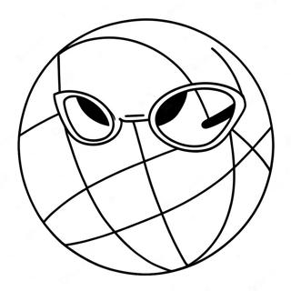 Gozluk Takmis Plaj Topu Boyama Sayfasi 82395 23936