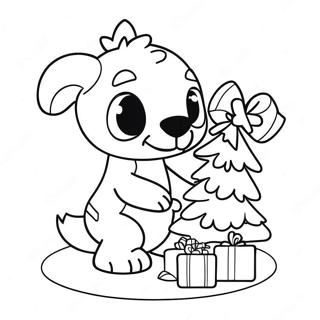 Neseli Noel Dikisli Agac Boyama Sayfasi 82524 24036