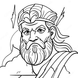 Simsekle Zeus Boyama Sayfasi 82574-24065