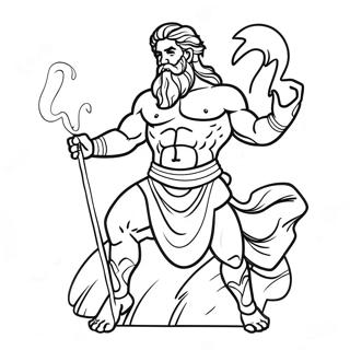 Simsekle Zeus Boyama Sayfasi 82574-24067