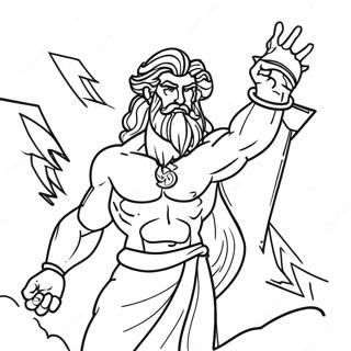 Simsekle Zeus Boyama Sayfasi 82574-24068