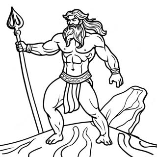 Okyanusta Poseidon Boyama Sayfasi 82576-24073