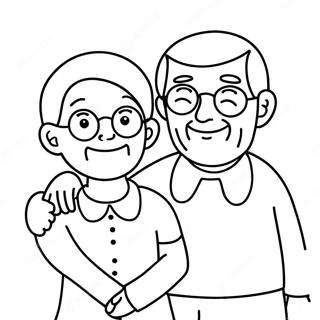Sevimli Buyukanneler Ve Buyukbabalar Gunu Boyama Sayfasi 82676 24149