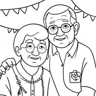 Büyükanne Ve Büyükbaba Günü Boyama Sayfaları