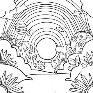 Psikedelik Galaksi Manzarasi Boyama Sayfasi 82937 24358