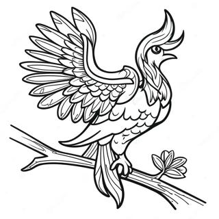 Daldaki Zarif Ates Kusu Boyama Sayfasi 83218 24580