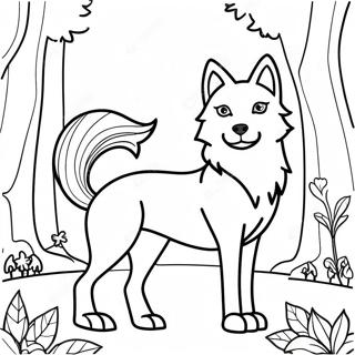 Gizemli Orman Kurt Boyama Sayfasi 83343-24671