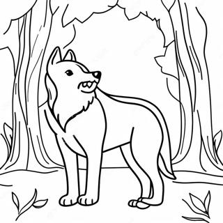 Gizemli Orman Kurt Boyama Sayfasi 83343-24672