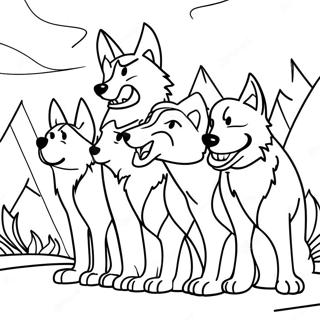 Siddetli Kurt Suru Boyama Sayfasi 83344-24676