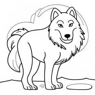 Sik Arktik Kurt Boyama Sayfasi 83345 24678