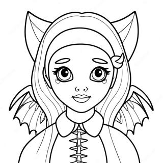 Yarasa Kanatli Pastel Gotik Kiz Boyama Sayfasi 83498-24795