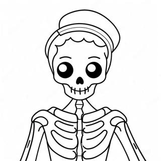 Sevimli Pastel Gotik Iskelet Boyama Sayfasi 83500-24804