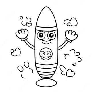 Sevimli Boya Kalemi Karakter Boyama Sayfasi 83626 24900