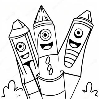 Komik Boya Kalemi Arkadaslari Boyama Sayfasi 83627 24903