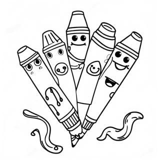 Komik Boya Kalemi Arkadaslari Boyama Sayfasi 83627 24904