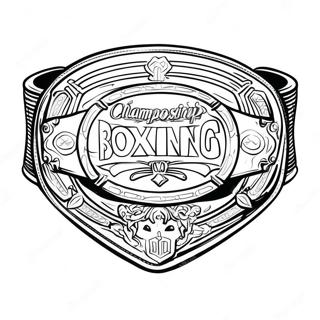 Sampiyonluk Kemeri Boks Boyama Sayfasi 84138 25293