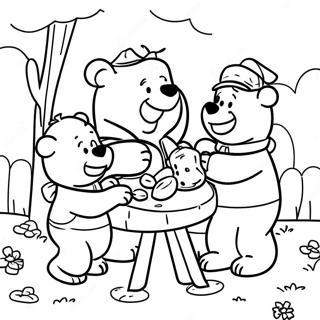 Berenstain Ayilari Piknik Macerasi Boyama Sayfasi 85034-26083