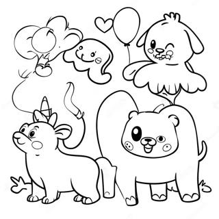 Neseli Hayvanlar Boyama Sayfasi 85367-26337