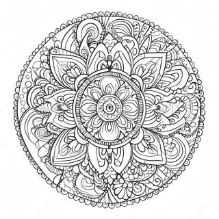 Karmasik Mandala Yetiskin Boyama Sayfasi 85416-26369