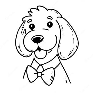 Kravatli Mutlu Goldendoodle Boyama Sayfasi 85521-26461