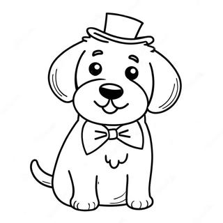 Kravatli Mutlu Goldendoodle Boyama Sayfasi 85521-26463