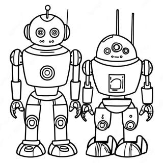 Gelecekci Yapay Zeka Robotlari Boyama Sayfasi 85804 26680